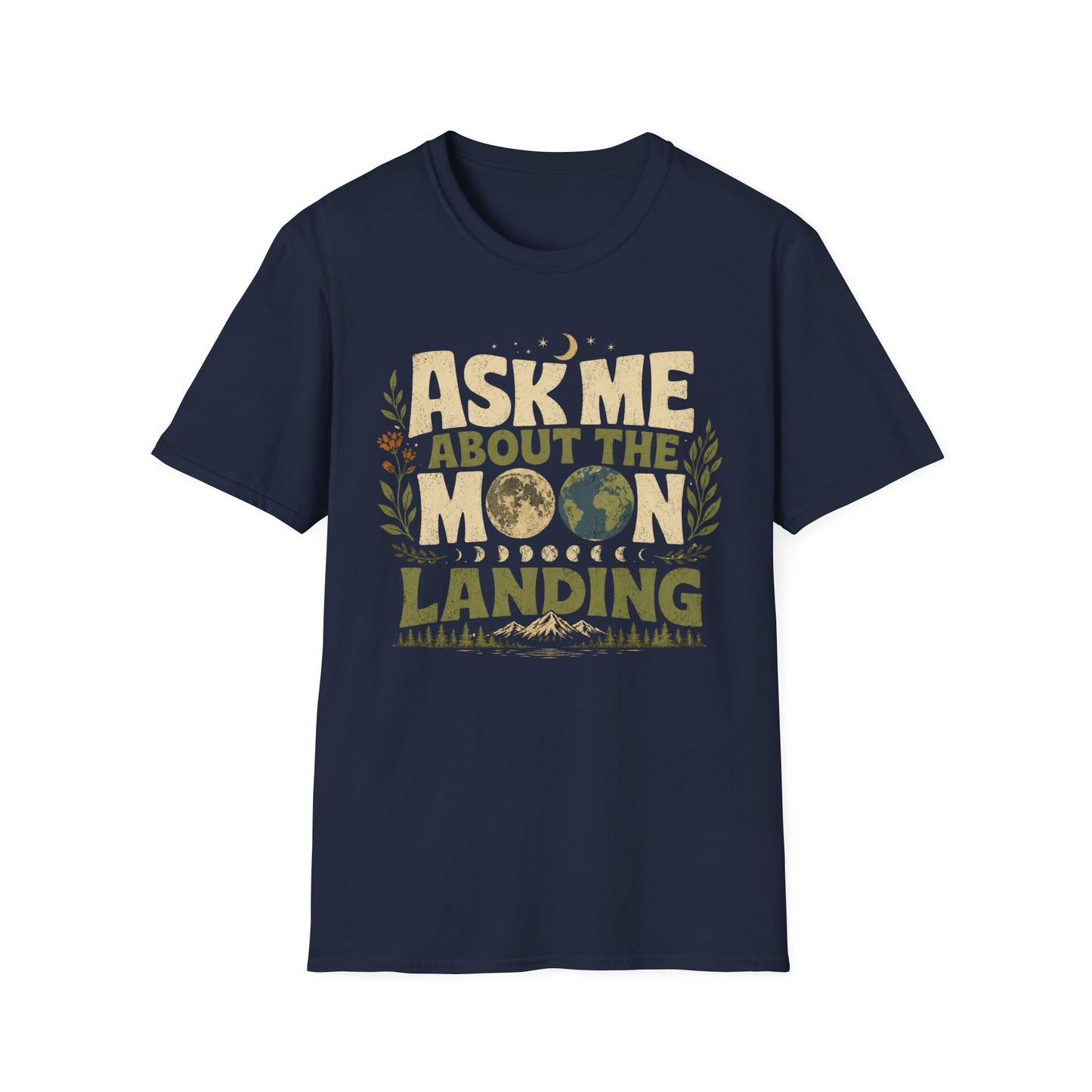 Ask Me About The Moon T-Shirt — Vintage Lunar Landing Graphic Tee