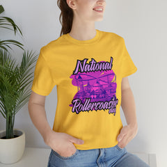 National Rollercoaster Day Pink Shirt | Carnival Ride T-Shirt