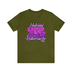 National Rollercoaster Day Pink Shirt | Carnival Ride T-Shirt