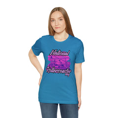 National Rollercoaster Day Pink Shirt | Carnival Ride T-Shirt