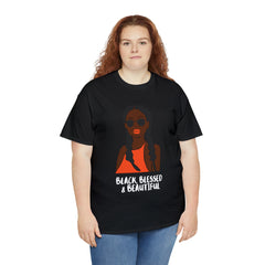 Black Blessed And Beautiful Shirt | Empowered & Beautiful Cotton T-shirt