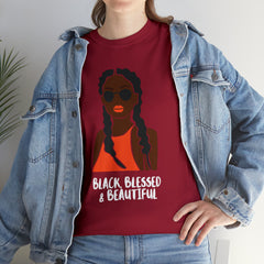Black Blessed And Beautiful Shirt | Empowered & Beautiful Cotton T-shirt