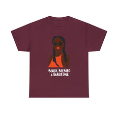 Black Blessed And Beautiful Shirt | Empowered & Beautiful Cotton T-shirt