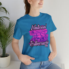 National Rollercoaster Day Pink Shirt | Carnival Ride T-Shirt