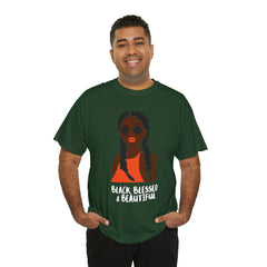 Black Blessed And Beautiful Shirt | Empowered & Beautiful Cotton T-shirt