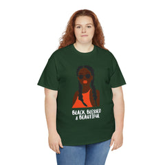 Black Blessed And Beautiful Shirt | Empowered & Beautiful Cotton T-shirt