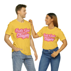 Slaying in Fourth Grade Shirt | Pink School Unisex T-Shirt