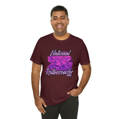 National Rollercoaster Day Pink Shirt | Carnival Ride T-Shirt