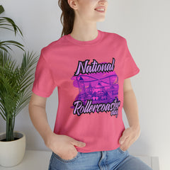 National Rollercoaster Day Pink Shirt | Carnival Ride T-Shirt