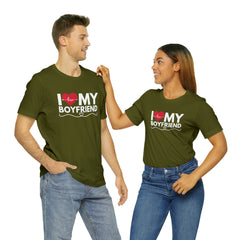 I Love My Boyfriend Shirt | Couple Love T-Shirt, Pair Girlfriend Boyfriend Matching Shirt