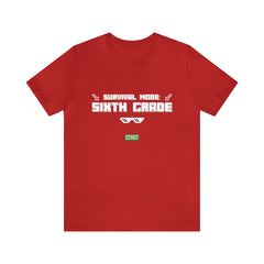 Sixth Grade Survival Mode Shirt | Minecraft School Unisex T-Shirt