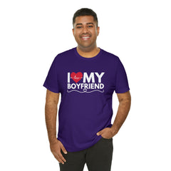 I Love My Boyfriend Shirt | Couple Love T-Shirt, Pair Girlfriend Boyfriend Matching Shirt