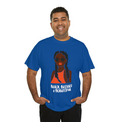 Black Blessed And Beautiful Shirt | Empowered & Beautiful Cotton T-shirt
