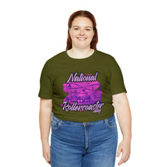 National Rollercoaster Day Pink Shirt | Carnival Ride T-Shirt