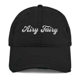 Airy Fairy Distressed Dad Hat - Funny Minimalist Hairy Fairy Cap