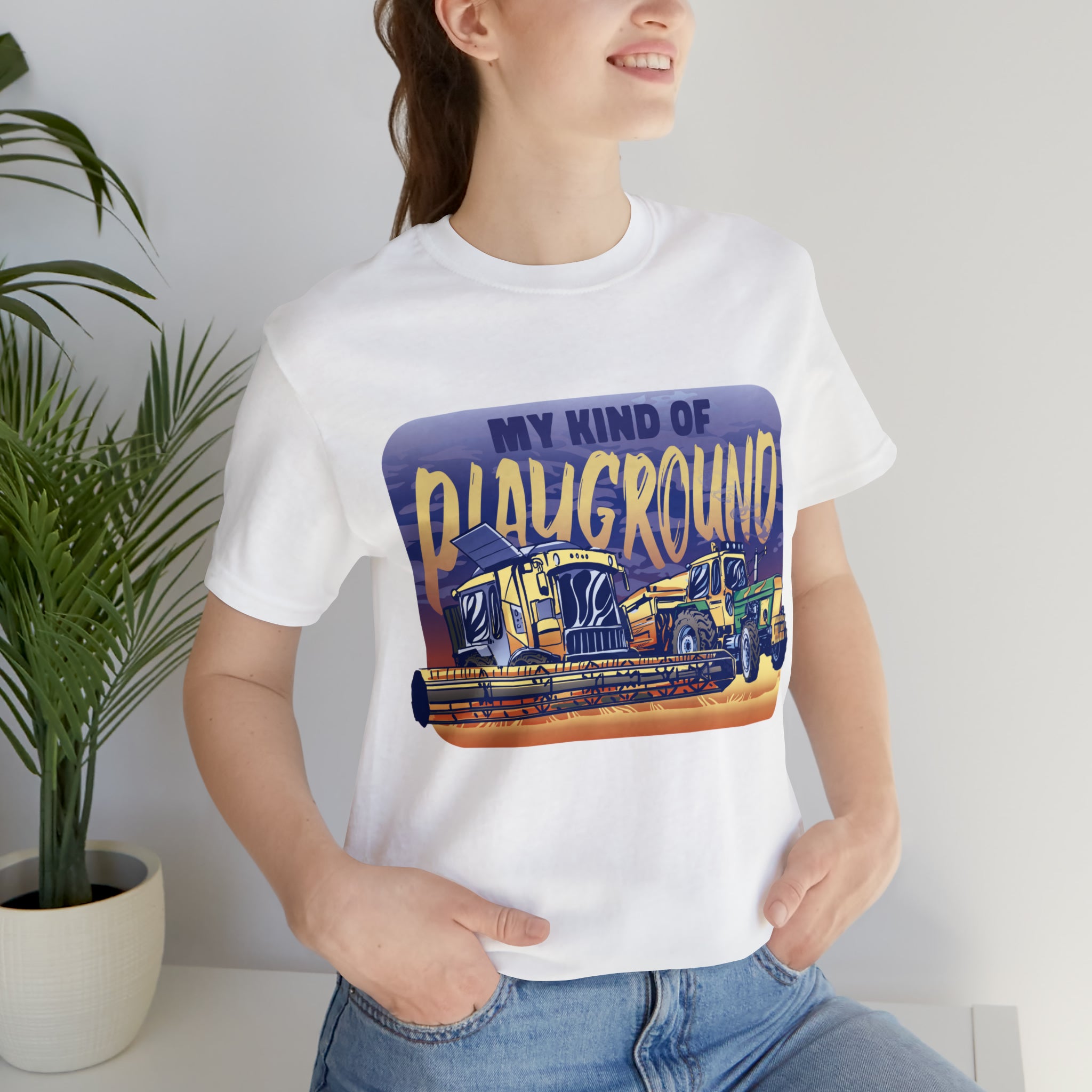 Tractor Farmer Playground Shirt | Tractor Enthusiast Unisex T-Shirt