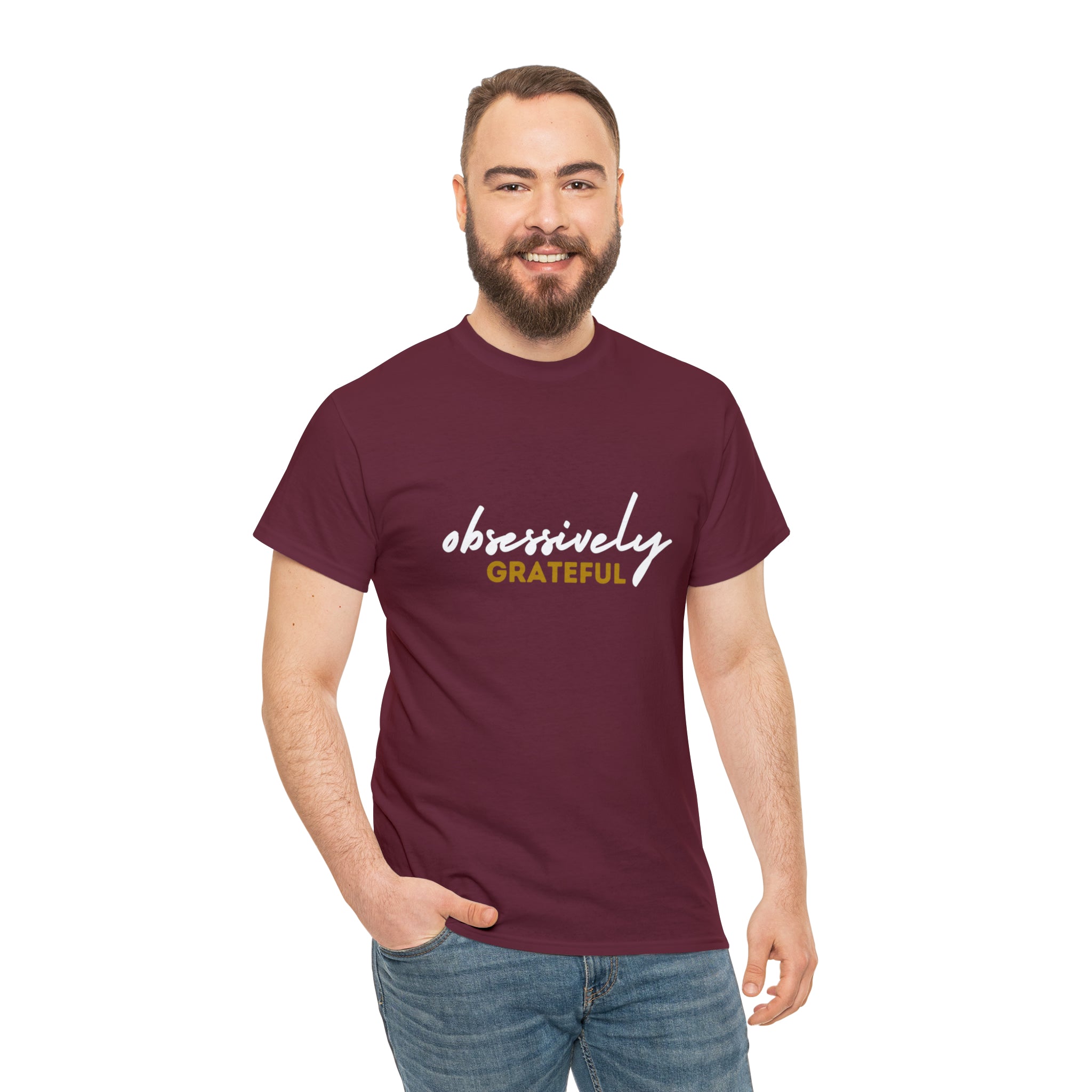 Obsessively Grateful Shirt | Minimalist Unisex T-Shirt