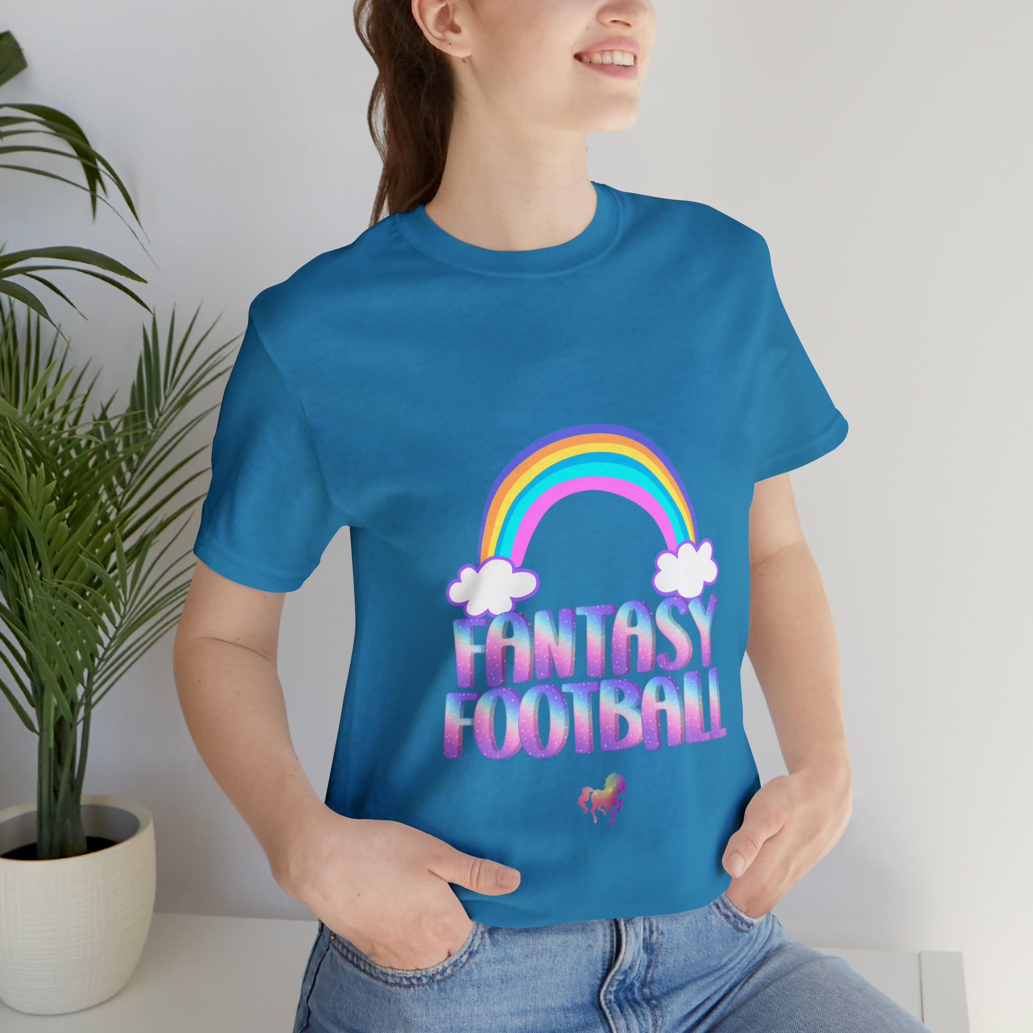 Cute Fantasy Football Shirt | Pink Cute Fantasy Football Unisex T-Shirt