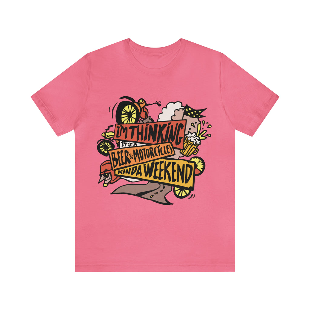 Beer and Motorcycle Shirt | Drink Beer Unisex T-Shirt