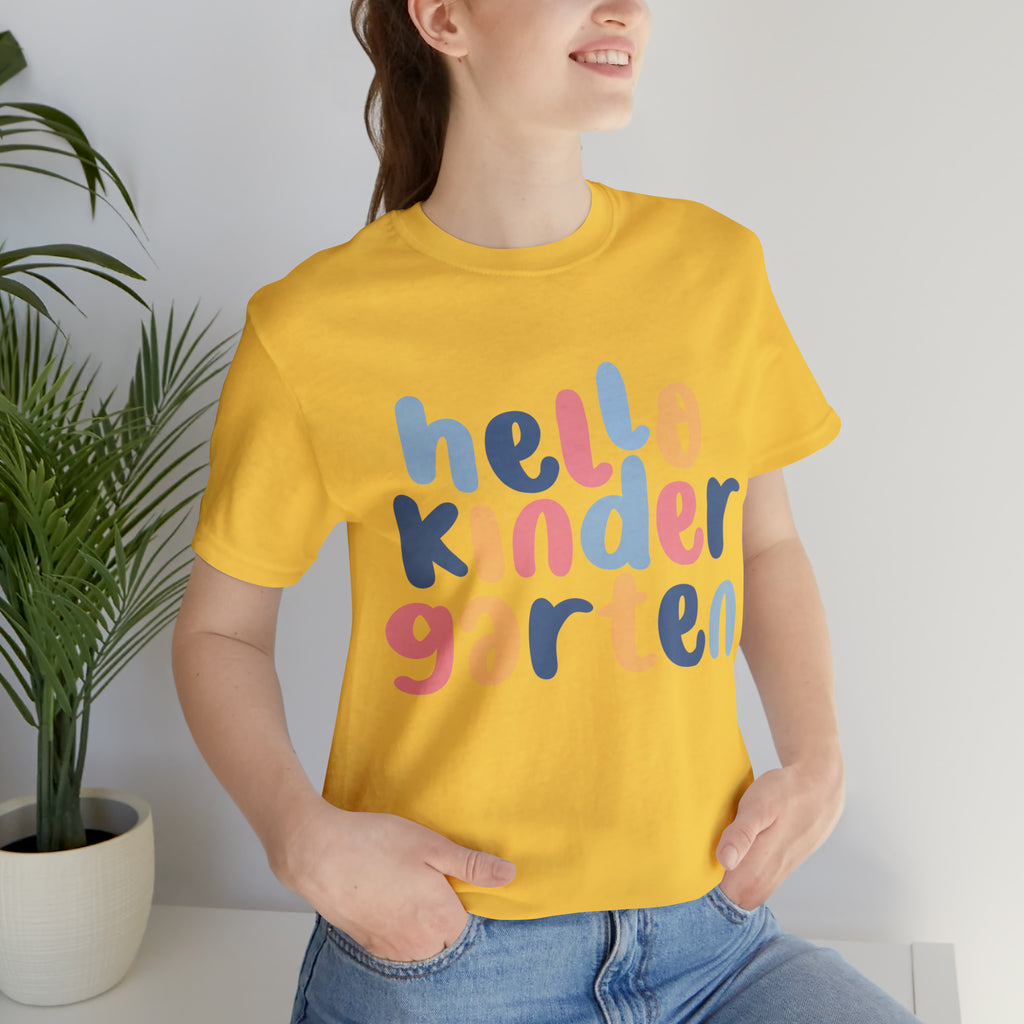 Hello Kindergarten School Shirt | First day of School Unisex T-Shirt