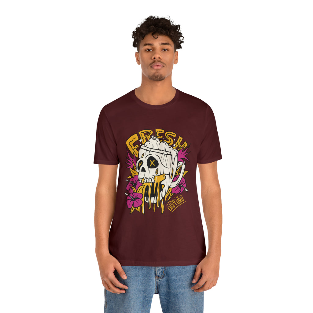 Fresh Beer Skull Shirt | Drink Beer Unisex T-Shirt