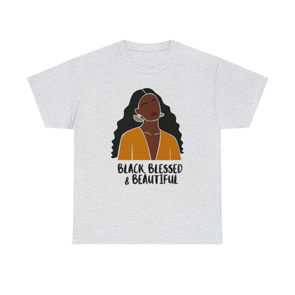 Black, Blessed & Beautiful Shirt | Empowered & Beautiful Cotton T-shirt