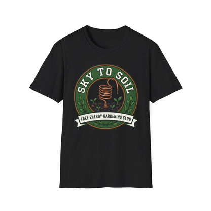Sky to Soil Gardening T-Shirt — 'Sky to Soil' Local Energy Gardening Club Tee