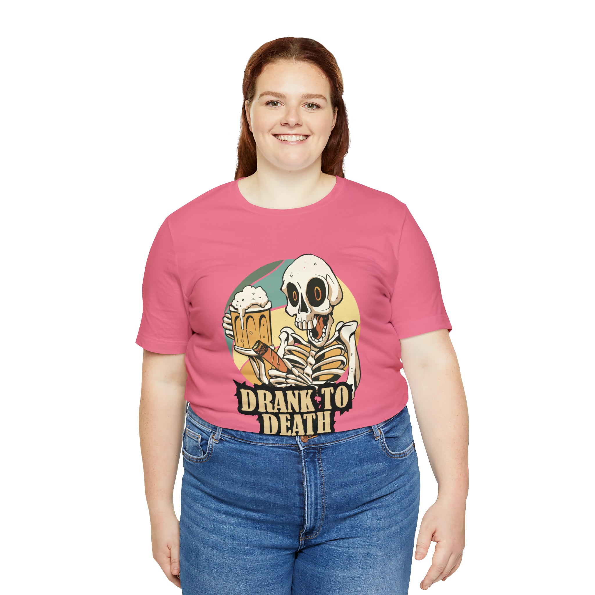 Skeleton Drank to Death Shirt | Drink Beer Unisex T-Shirt
