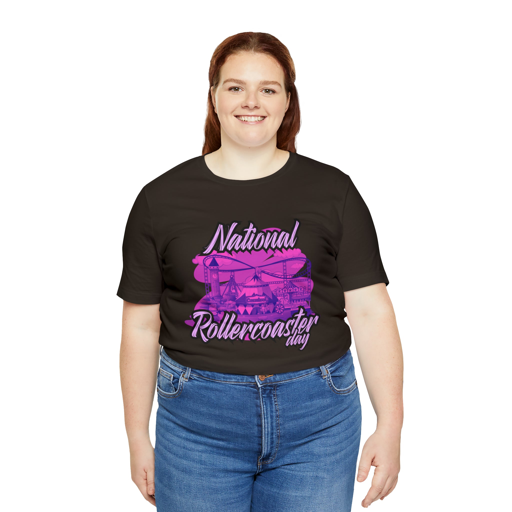 National Rollercoaster Day Pink Shirt | Carnival Ride T-Shirt