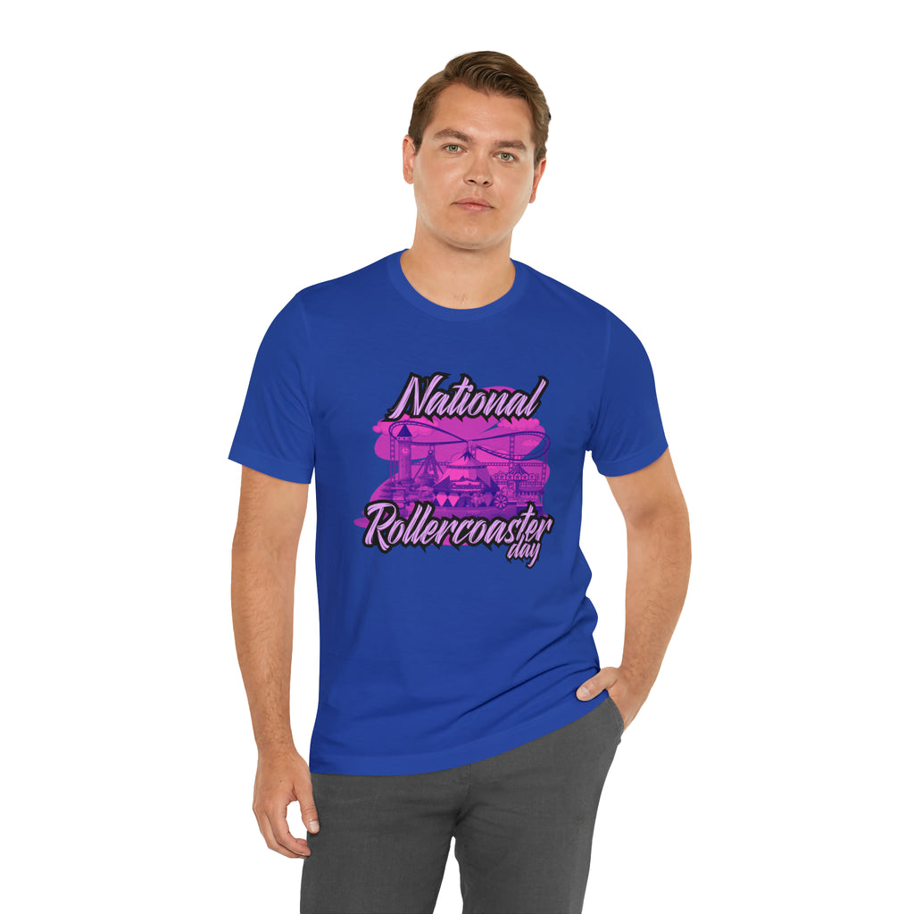 National Rollercoaster Day Pink Shirt | Carnival Ride T-Shirt