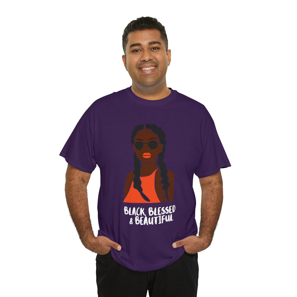 Black Blessed And Beautiful Shirt | Empowered & Beautiful Cotton T-shirt