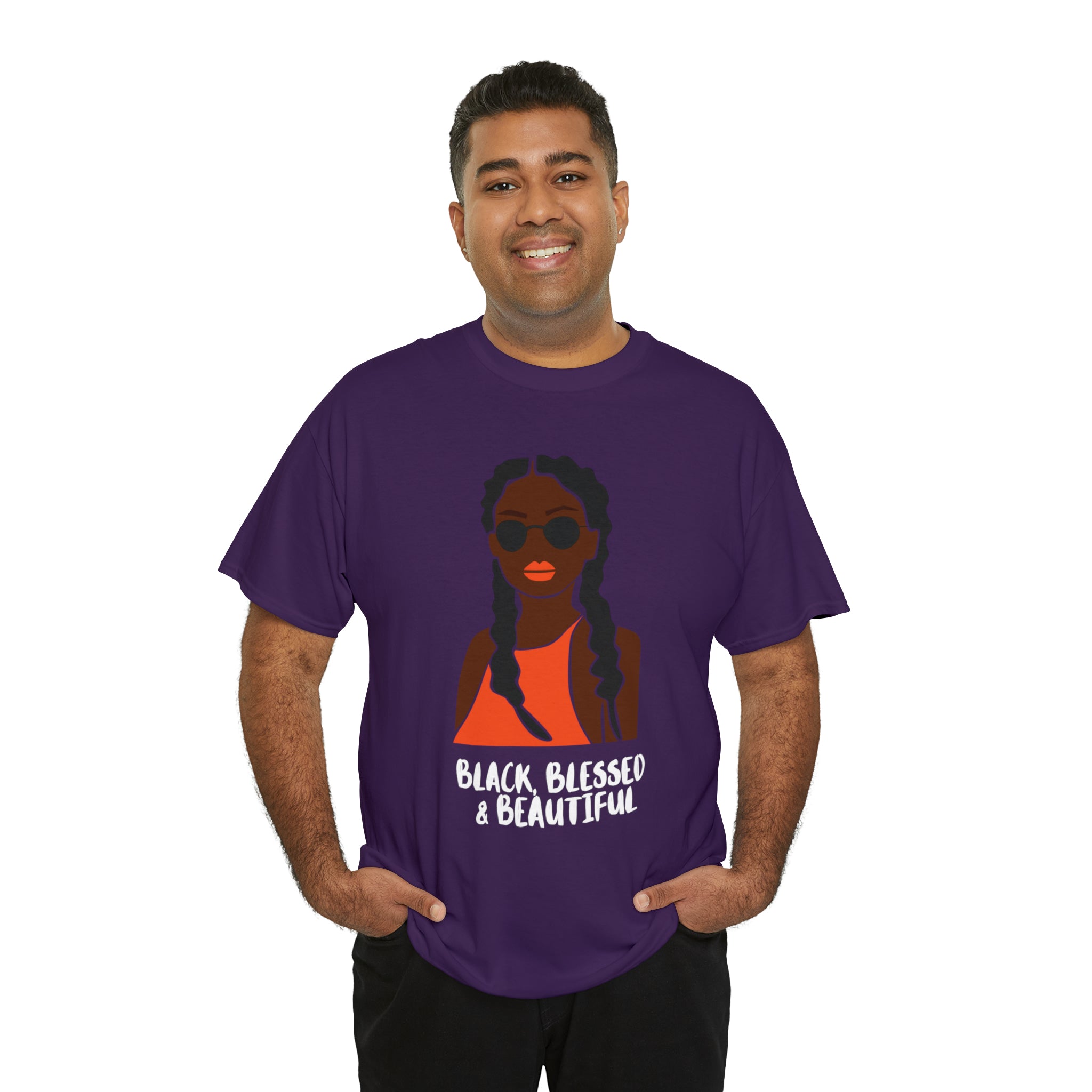 Black Blessed And Beautiful Shirt | Empowered & Beautiful Cotton T-shirt