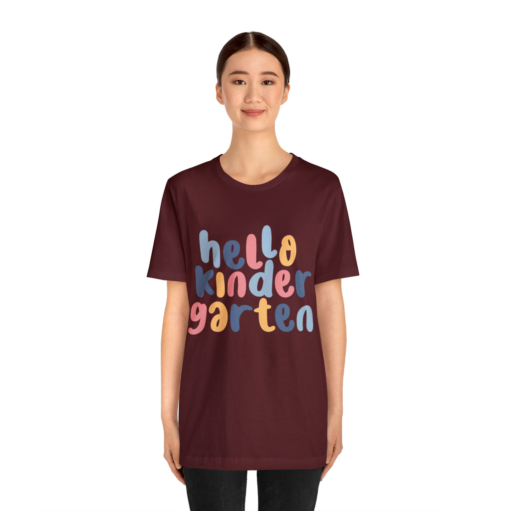Hello Kindergarten School Shirt | First day of School Unisex T-Shirt