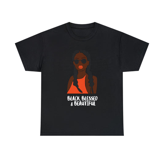 Black Blessed And Beautiful Shirt | Empowered & Beautiful Cotton T-shirt