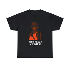Black Blessed And Beautiful Shirt | Empowered & Beautiful Cotton T-shirt