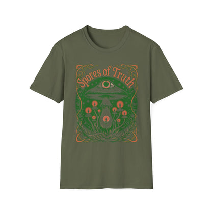 Mushroom 'Spores of Truth' T-Shirt — Psychedelic Fungi Graphic Tee