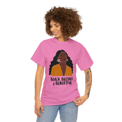 Black, Blessed & Beautiful Shirt | Empowered & Beautiful Cotton T-shirt