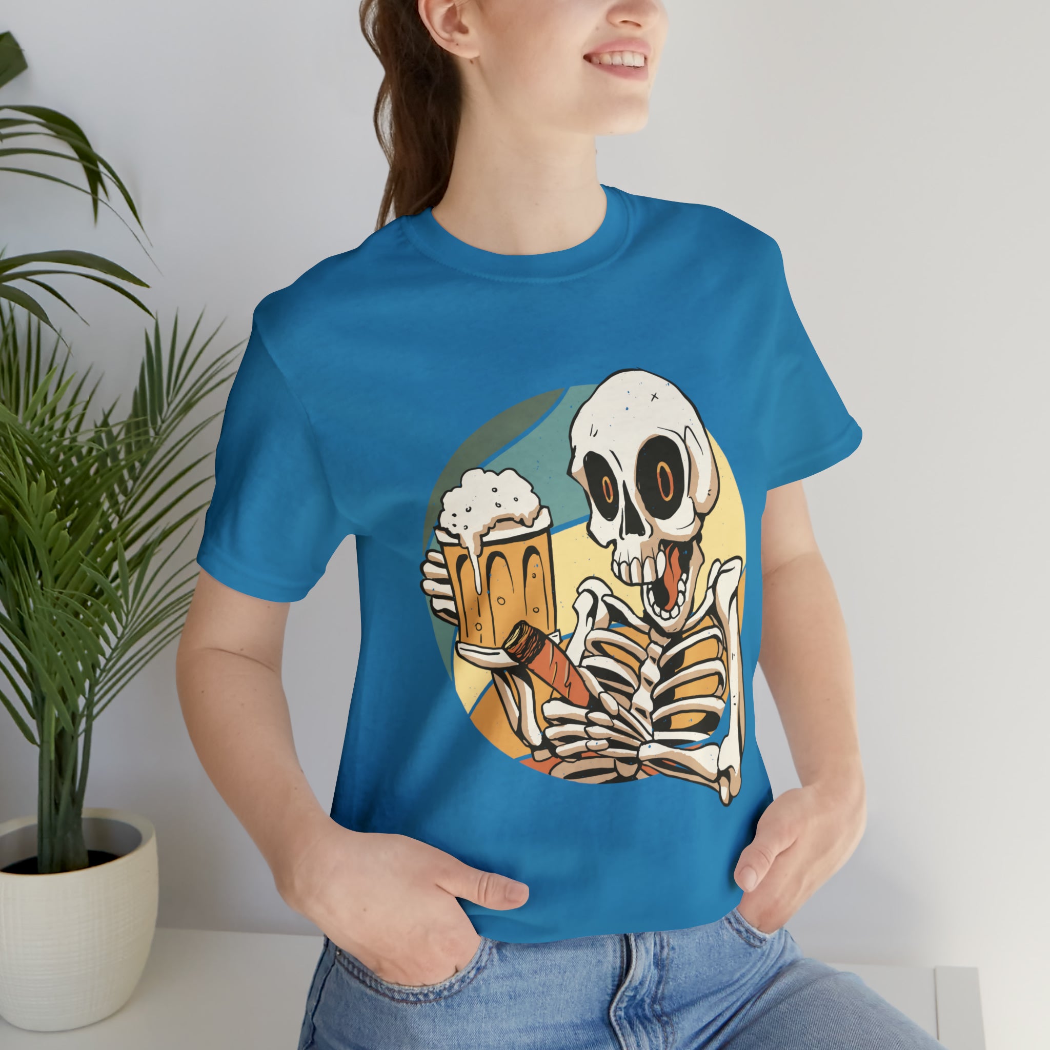 Skeleton Beer Shirt | Drink Beer Unisex T-Shirt