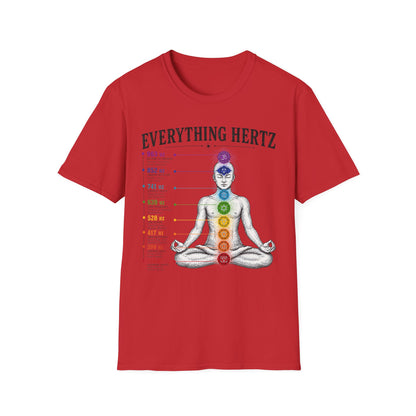 Chakra Frequency T-Shirt — "Everything Hertz" Meditation Tee