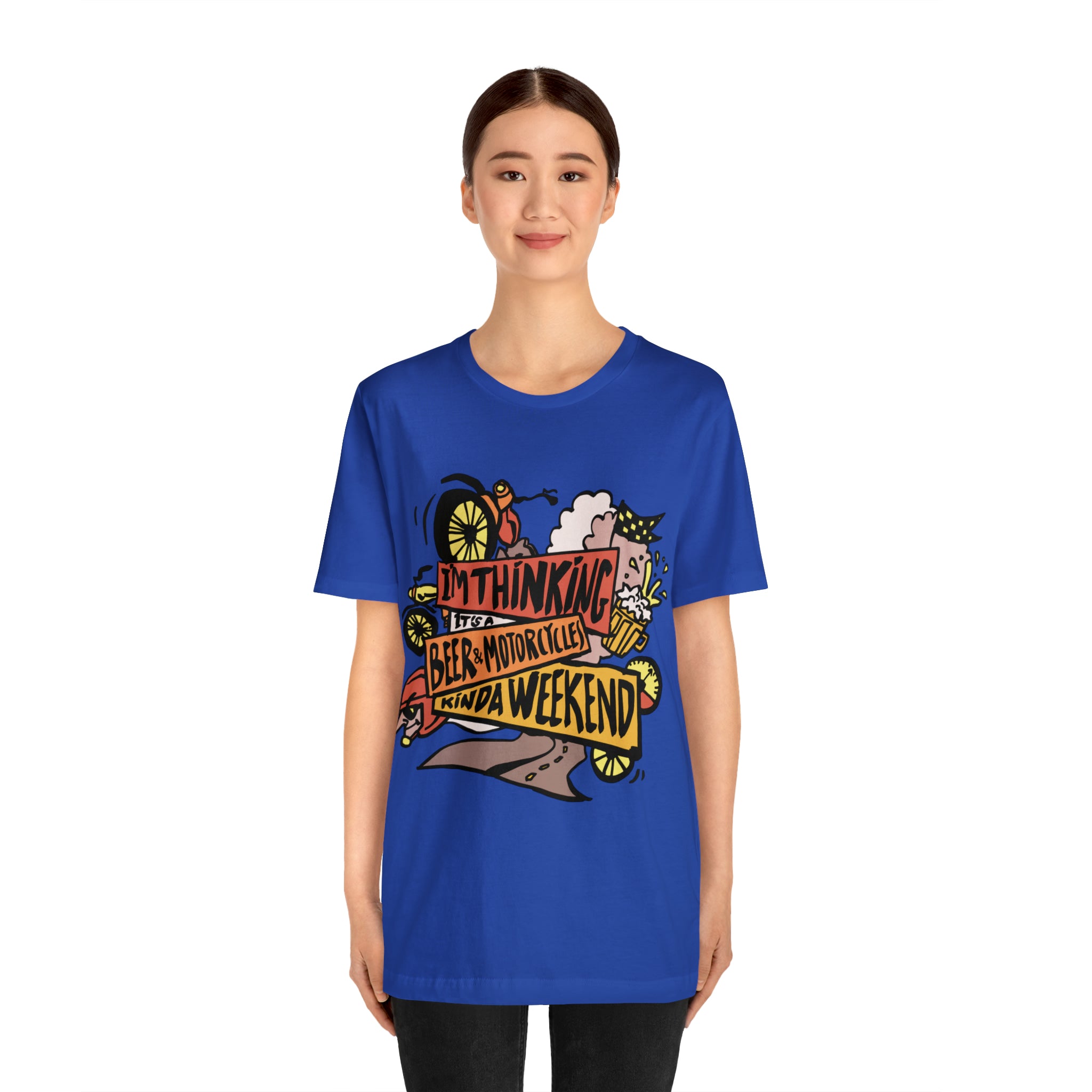 Beer and Motorcycle Shirt | Drink Beer Unisex T-Shirt