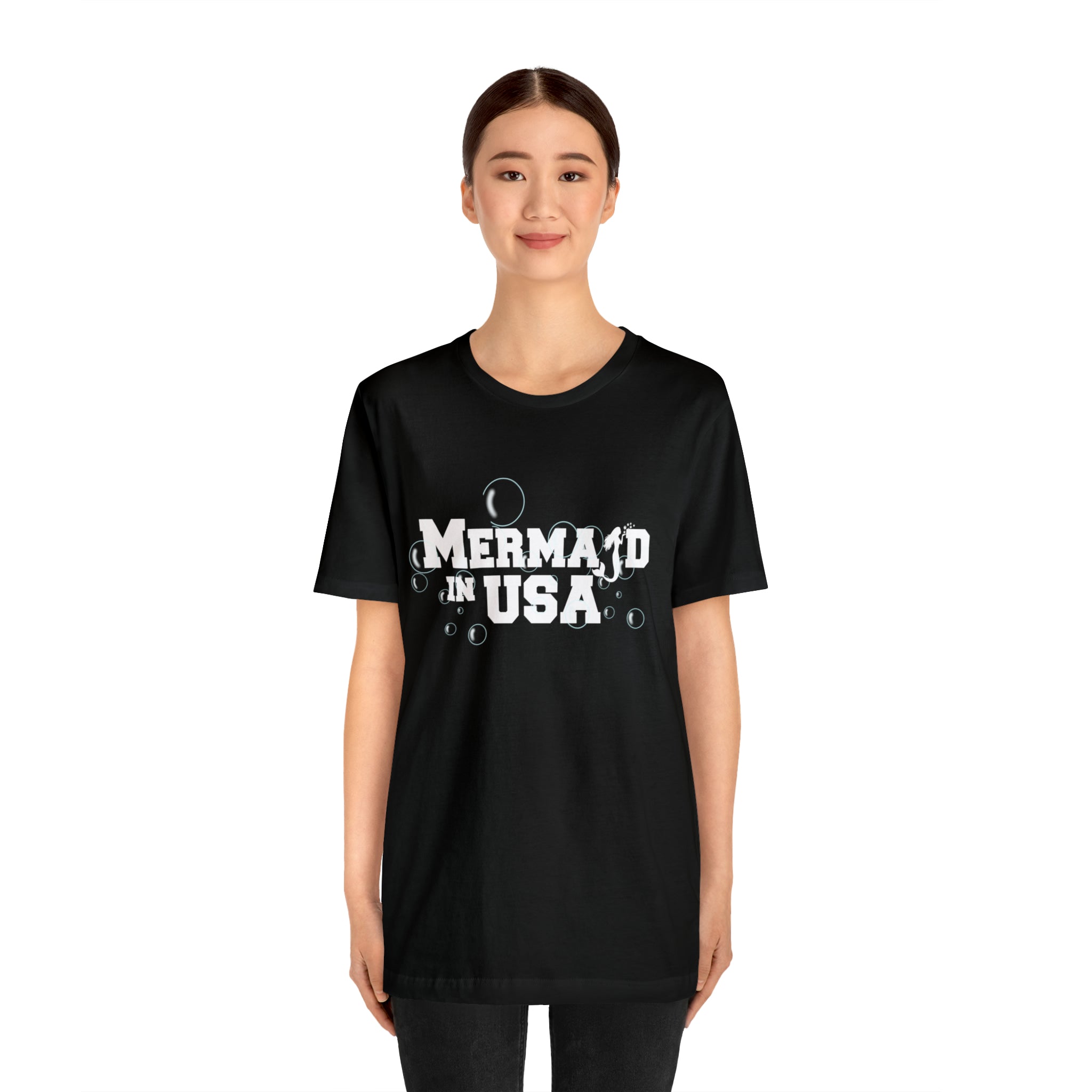 Mermaid in USA July 4th Shirt | July 4th Independence Statement T-Shirt