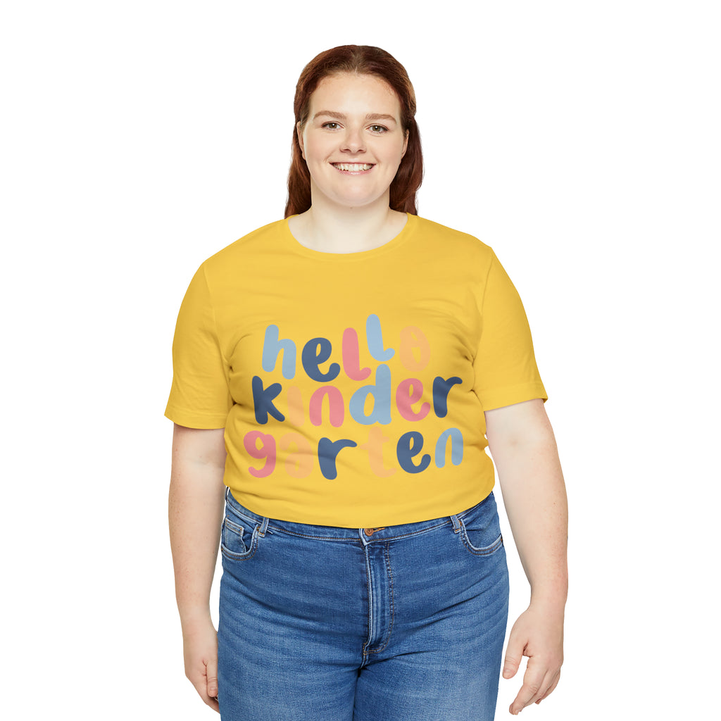 Hello Kindergarten School Shirt | First day of School Unisex T-Shirt