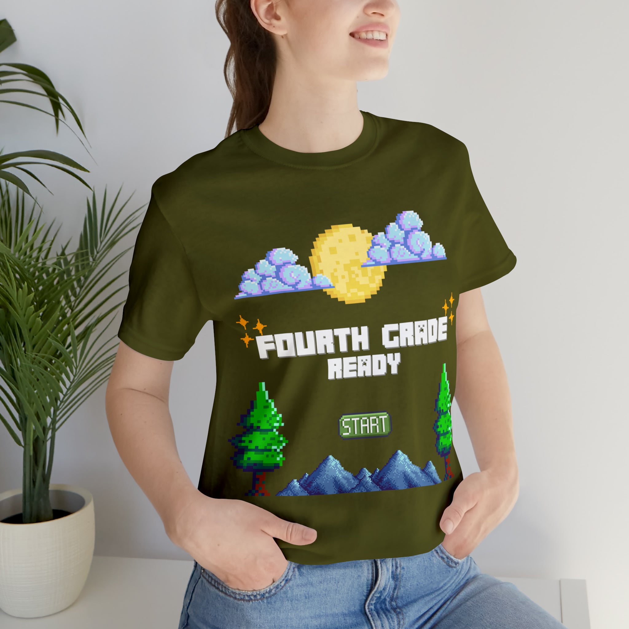 Fourth Grade Ready Pixel Shirt | Minecraft Unisex T-Shirt