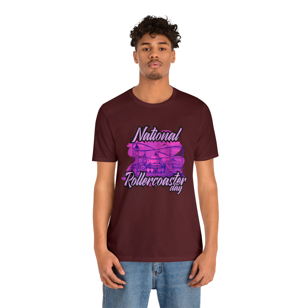 National Rollercoaster Day Pink Shirt | Carnival Ride T-Shirt