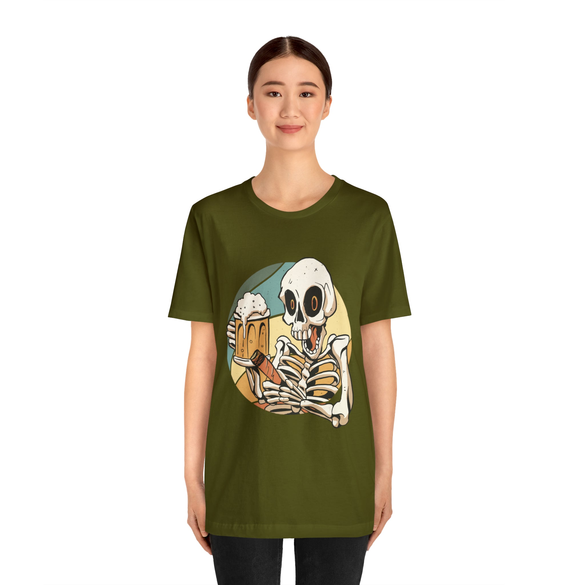 Skeleton Beer Shirt | Drink Beer Unisex T-Shirt