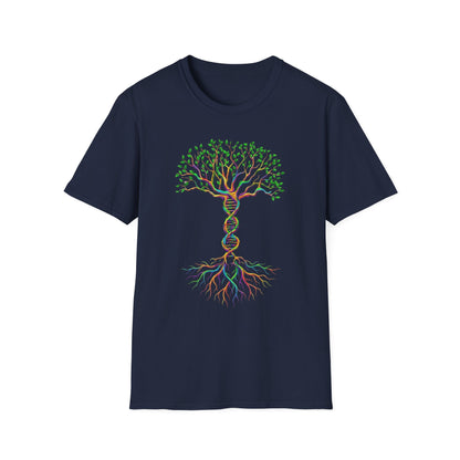 DNA Tree T-Shirt — Colorful Genetic Tree of Life Tee