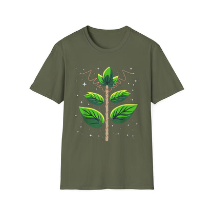 Electroculture Copper Seedling T-Shirt — Whimsical Plant Growth Graphic Tee