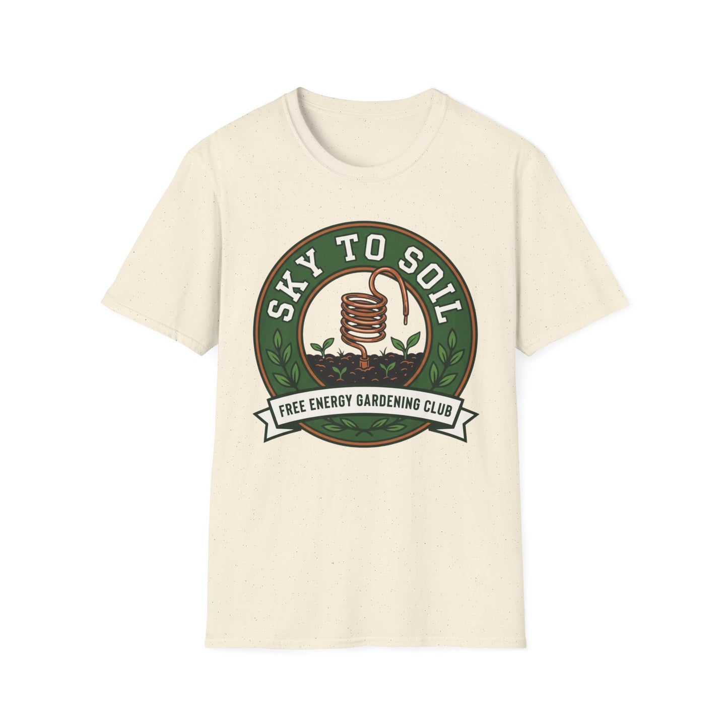 Sky to Soil Gardening T-Shirt — 'Sky to Soil' Local Energy Gardening Club Tee