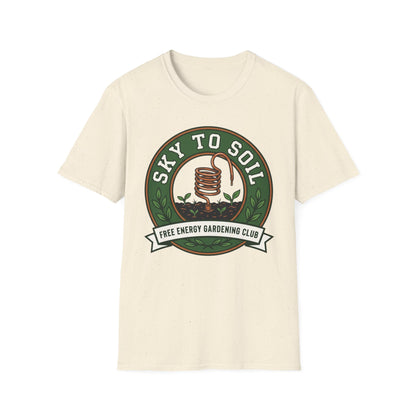 Sky to Soil Gardening T-Shirt — 'Sky to Soil' Local Energy Gardening Club Tee