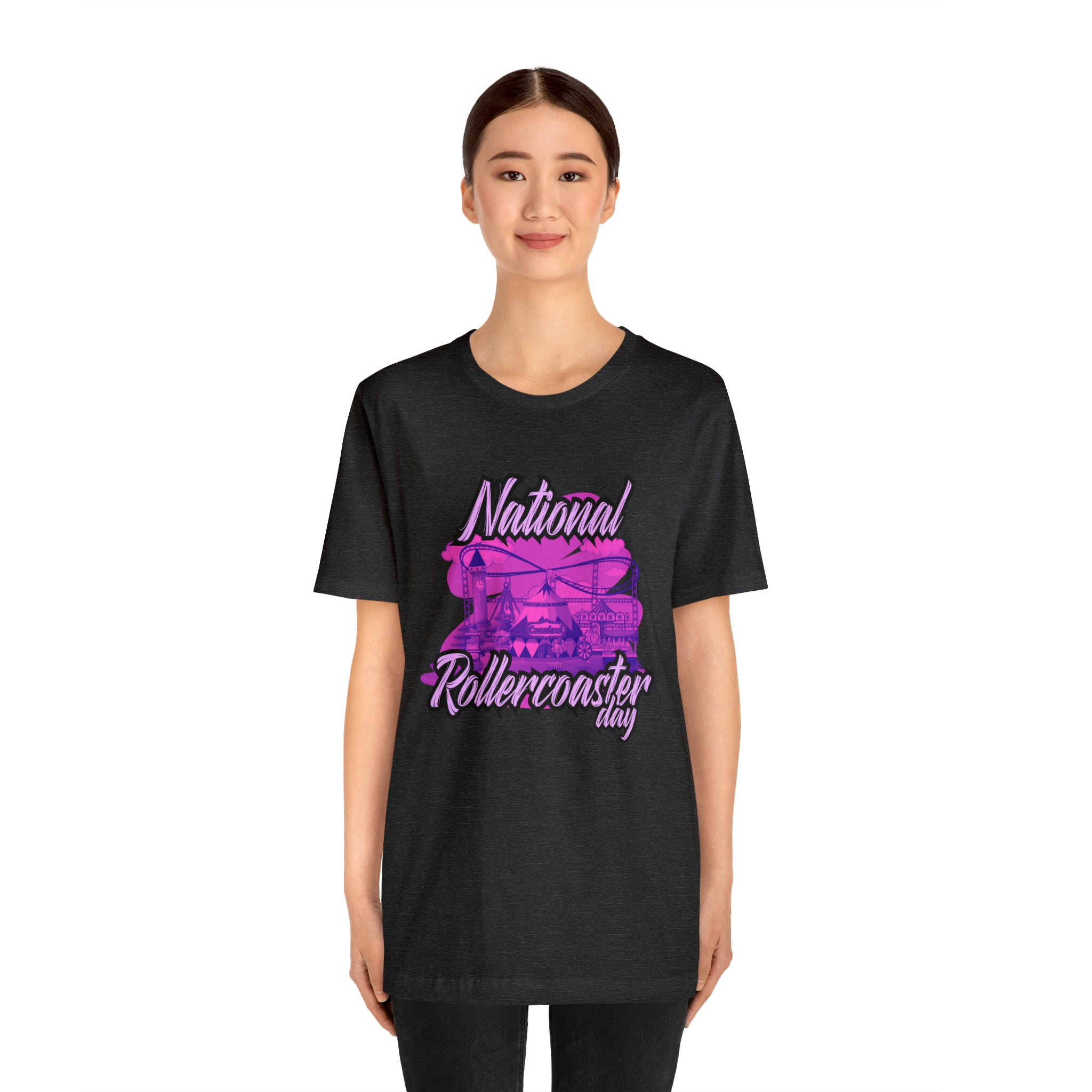 National Rollercoaster Day Pink Shirt | Carnival Ride T-Shirt